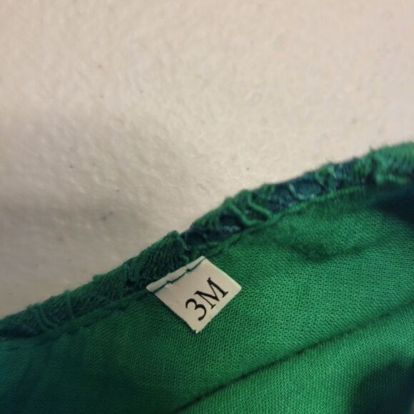 Red and Green Formal Christmas Dress Matching Headband Lace Bow - Picture 10 of 12